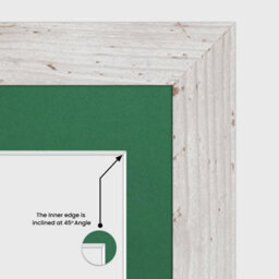 AK Frames 20X14 White Rustic Modern Multi Photo Frame With Emerald Mount - Holds 2 Apertures (2X) A4 Photos - thumbnail 7