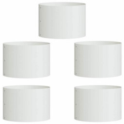 Berkfield Garden Planters 5 Pcs White 30 X 30 X 20 Cm Steel - thumbnail 2