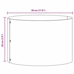 Berkfield Garden Planters 5 Pcs White 30 X 30 X 20 Cm Steel - thumbnail 8