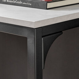 Furniturebox Uk Kendrick Grey Marble Effect Desk 120Cm For Home Working Study Gaming Office Desk. Elegant Black Leg Melamine Desk - thumbnail 6