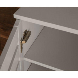 Home Source Oslo 2 Door Shoe Storage Cabinet Unit Grey Hallway Furniture - thumbnail 4