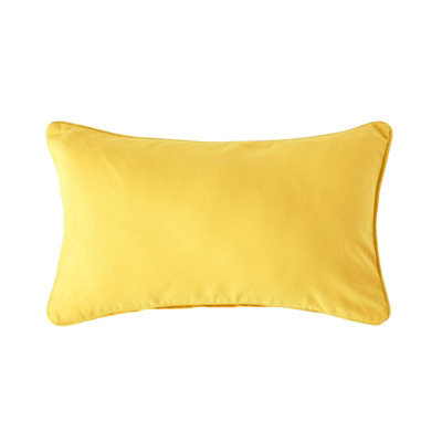 Homescapes Cotton Plain Yellow Rectangular Cushion Cover, 30 X 50 Cm - image 1