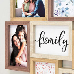 Nielsen Accent Photo Collage Frame For 8 Pictures 4X6In - Mixed Wood Finishes - thumbnail 4