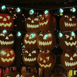 Halloween Eyeball String Lights, 20 Led Lights Battery Operated Green Lights For Halloween Indoor Outdoor Decoration(Green) - thumbnail 5