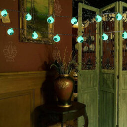 Halloween Eyeball String Lights, 20 Led Lights Battery Operated Green Lights For Halloween Indoor Outdoor Decoration(Green) - thumbnail 6