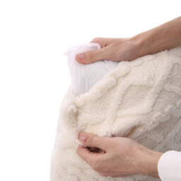 Living And Home Soft Warm Comfortable Stylish Plush Throw Pillow With Pillow Insert White 45Cm X 45Cm Faux Fur And Pp Cotton - thumbnail 5