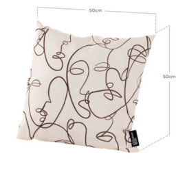 Hayward 50 X 50Cm Outdoor Cushion, Abstract Expressions Classic Square Design, Shower-Resistant Square Cushion For Garden & Patio - thumbnail 2
