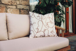 Hayward 50 X 50Cm Outdoor Cushion, Abstract Expressions Classic Square Design, Shower-Resistant Square Cushion For Garden & Patio - thumbnail 3