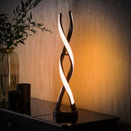 Valuelights Infinity Black Double Twist Integrated Led Table Lamp - thumbnail 5