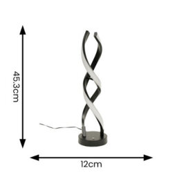 Valuelights Infinity Black Double Twist Integrated Led Table Lamp - thumbnail 9