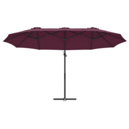Berkfield Modern Garden Cantilever Parasol Bordeaux Red Powder-Coated Steel - thumbnail 5