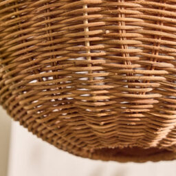 Dibor Traditional Roscoe Rattan Round Easy Fit Decor Ceiling Shade H30 X D35Cm - thumbnail 3