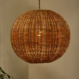 Dibor Traditional Roscoe Rattan Round Easy Fit Decor Ceiling Shade H30 X D35Cm - thumbnail 1