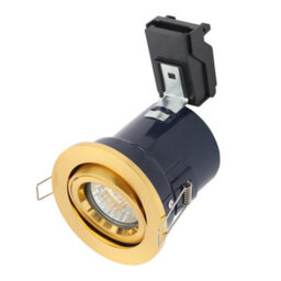 Litecraft 2 Pack Satin Brass Modern Ip20 Fire Rated Adjustable Downlights - thumbnail 6