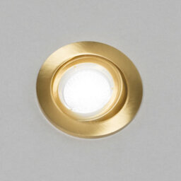 Litecraft 2 Pack Satin Brass Modern Ip20 Fire Rated Adjustable Downlights - thumbnail 3