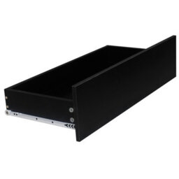 Urbn-Living Urbnliving Height 89Cm 4 Drawer Skagen Wooden Bedroom Chest Cabinet Colour Black Carcass And Black Drawers No Handle Storage - thumbnail 3