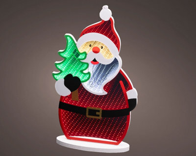 Lumineo Santa Christmas Infinity Mirror Light Led Indoor Xmas Light 40Cm - image 1