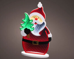 Lumineo Santa Christmas Infinity Mirror Light Led Indoor Xmas Light 40Cm - thumbnail 1