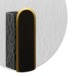 CGC Lighting Cgc Crackle Indoor Round Led Wall Light Black Gold And Crackle Glass Effect 6W 4200K Natural White 730Lm - thumbnail 2