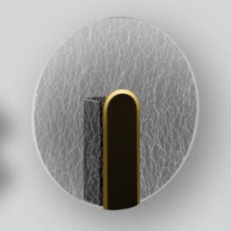CGC Lighting Cgc Crackle Indoor Round Led Wall Light Black Gold And Crackle Glass Effect 6W 4200K Natural White 730Lm - thumbnail 3