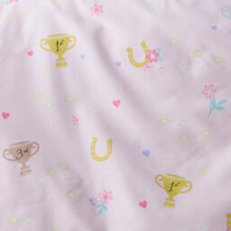 Catherine Lansfield Happy Horses Single Fitted Sheet Pink - thumbnail 2