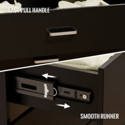 Black 4-Tier Bedroom Drawer Cabinet - thumbnail 3