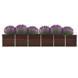 Walplus Garden Raised Bed Galvanised Steel 480X80X77 Cm Brown - thumbnail 2