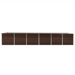 Walplus Garden Raised Bed Galvanised Steel 480X80X77 Cm Brown - thumbnail 3