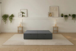 Sloomy Our Ottoman Base Steel Plush  With Open End Storage - thumbnail 2