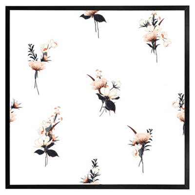 "Andrew Lee Flower Bunches (Picutre Frame) / 16X16"" / Brown" - image 1