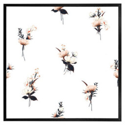 "Andrew Lee Flower Bunches (Picutre Frame) / 16X16"" / Brown" - thumbnail 1