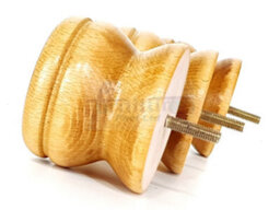 L&F Turned Wood Legs Natural Wash 70mm High Set Of 4 Replacement Furniture Bun Feet Settee Chairs Sofas Footstools M10 Shn215 - thumbnail 1