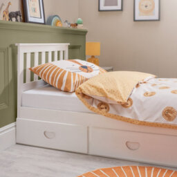 Home Treats Single Wooden Bed Frame With Drawers - No Mattress - thumbnail 4