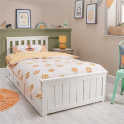 Home Treats Single Wooden Bed Frame With Drawers - No Mattress - thumbnail 2