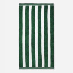 Allure Bath Fashions Jumbo Cabana Stripe Beach Towels - Khaki Green - thumbnail 1