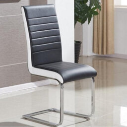 Furniture In Fashion Halo Melange Marble Effect Dining Table 6 Symphony Black Chairs - thumbnail 4