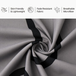 Aspire Homeware Printed Microfiber Duvet Cover Set, Black & Grey Wave Reversible, Double, (L)200Cm X (W)200Cm - thumbnail 5
