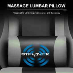 Gtplayer Gaming Chair, Massage Computer Chairs With Footrest For Adults, Ergonomic High Back Height Adjustable Chair, Grey - thumbnail 4