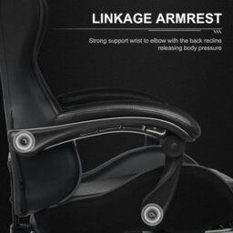 Gtplayer Gaming Chair, Massage Computer Chairs With Footrest For Adults, Ergonomic High Back Height Adjustable Chair, Grey - thumbnail 5