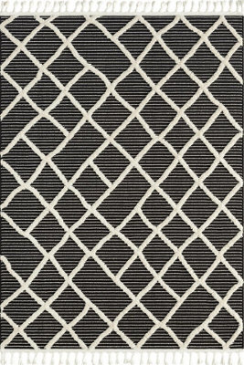 The Rugs Scandi Collection Area Rugs - Scandinavian Design Living Room Rugs And Runners In Anthracite-White - image 1