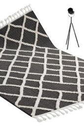 The Rugs Scandi Collection Area Rugs - Scandinavian Design Living Room Rugs And Runners In Anthracite-White - thumbnail 6