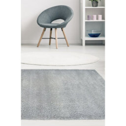 Melrose Super Soft Venus Shaggy Snuggly Plain Grey Area Rug 120/170Cm - thumbnail 1