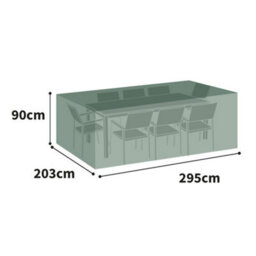 Bosmere All-Weather Rectangular Patio Set Cover 8 Seat Green 295Cm X 203Cm X 90Cm  All Weather Protection 6 Year Guarantee - thumbnail 1