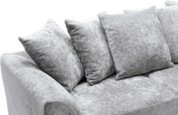 Celestial 4 Seater Scattter Back Chenille Fabric Sofa Silver - thumbnail 3