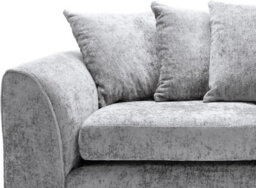 Celestial 4 Seater Scattter Back Chenille Fabric Sofa Silver - thumbnail 2