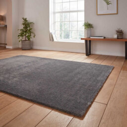 Modern Plain Easy To Clean Shaggy Rug For Living Room, Dining Room, Bedroom - 60Cm X 115Cm - thumbnail 2