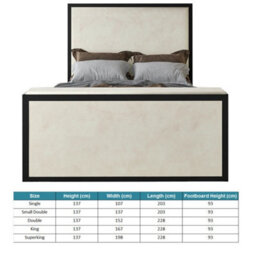 Madrid Upholstered Electric Media  Black & Cream White Tv Bed Frame - thumbnail 4