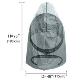 Hanging Chair Cover, Swing Protective 210D Egg Cover With Zipper - thumbnail 2