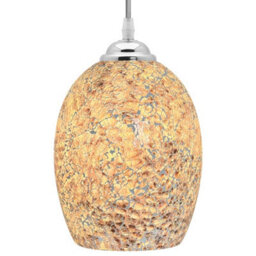 Long Life Lamps Company Vintage Ceiling Crackle Grey Mosaic Glass Pendant Light K425 - thumbnail 3