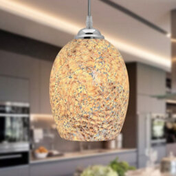 Long Life Lamps Company Vintage Ceiling Crackle Grey Mosaic Glass Pendant Light K425 - thumbnail 7